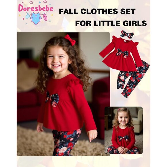 Baby Girl Clothes Toddler Girl Outfits Infant Girl Summer Clothes for Girl Ruffl - Picture 3 of 6